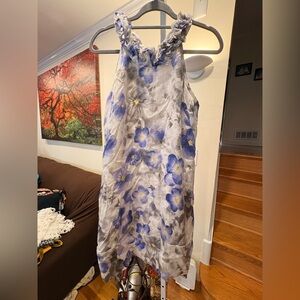 London Times size 10 purple Floral Mini Dress